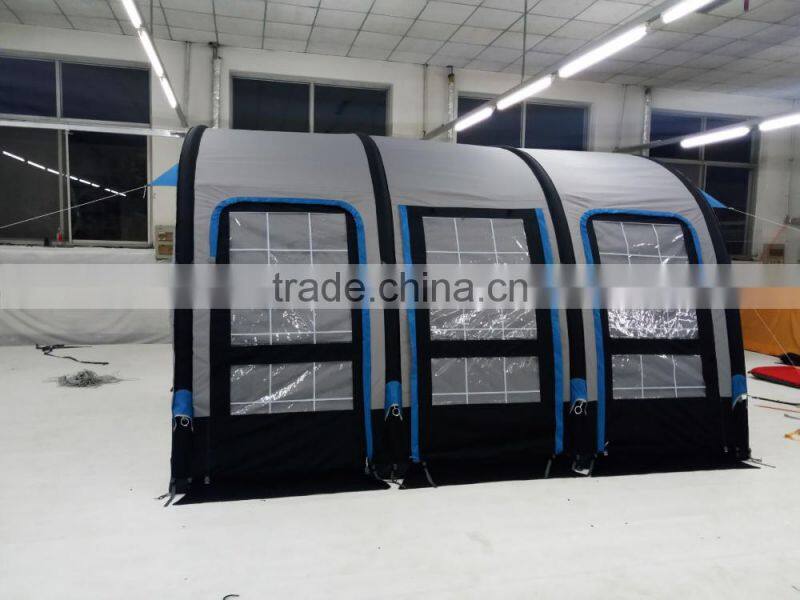 Durable inflatable camping auto vehicle tent