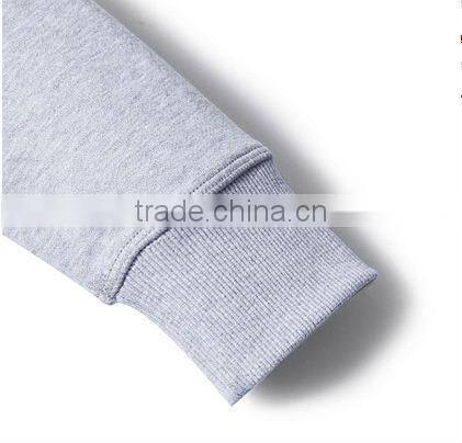 long sleeve o-neck black woman cotton sweatshirt without hood