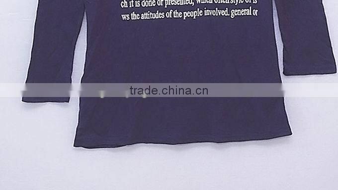 2012new fashion 100%cotton o-neck long sleeve women t shirt