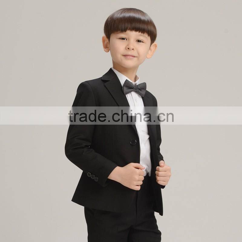 Custom made high class all black trendy kids Tuxedo Suit Business suits for Children