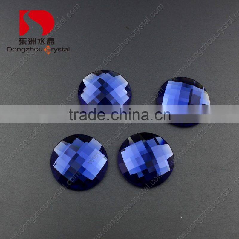 Popular round shape flat back glass stone wholesale supplies
