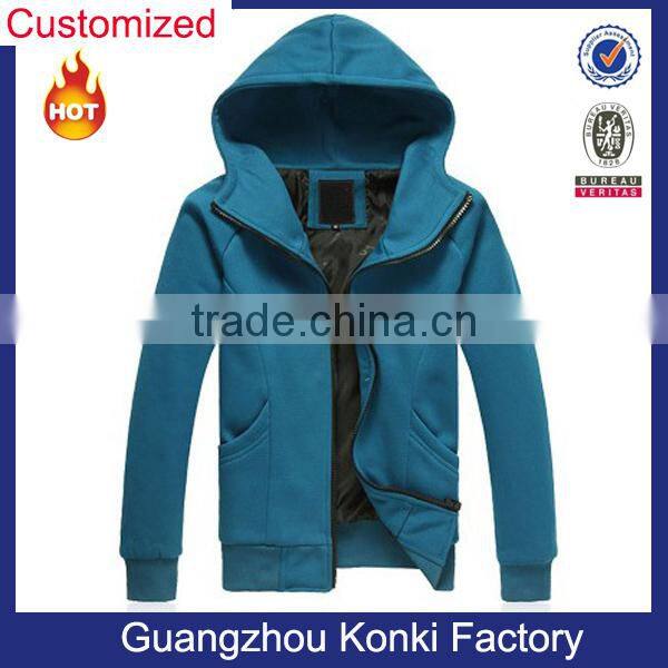 Blue color popular oversized plain pullover hoodies