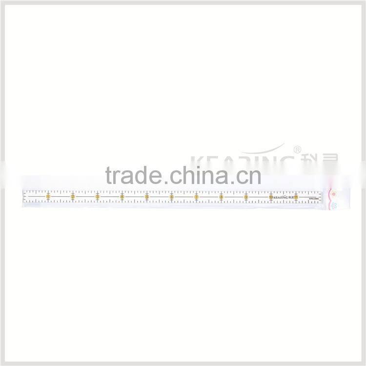 2017 China 12"*0.5" straight rigid plastic inch patchwork ruler for fashion design#KPR12005