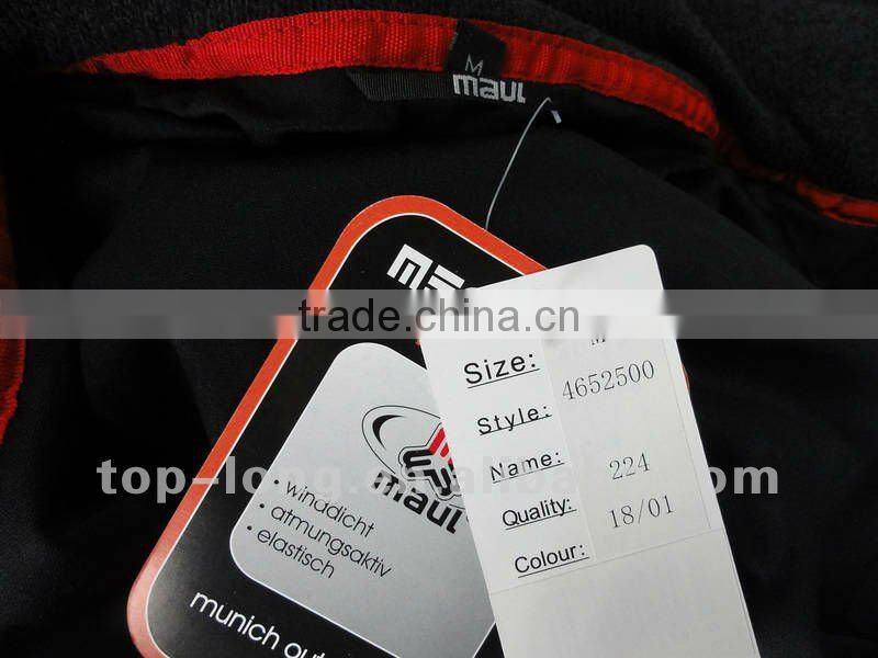 Outerwear sportswear with zip top for men hiking jacket