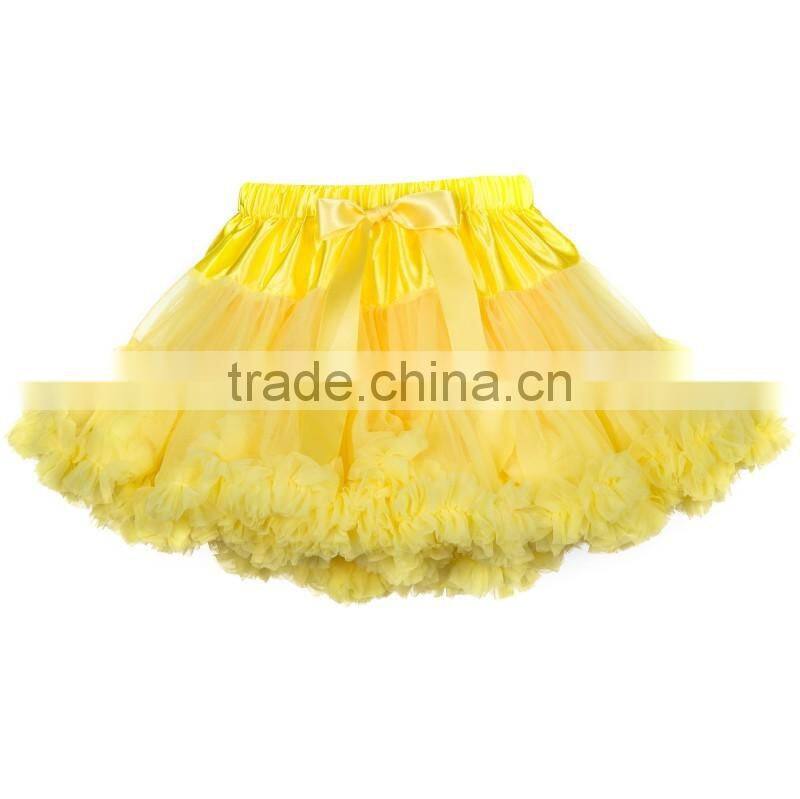2016 new style plain cute baby girls pettiskirts for party,ruffle kids tutu skirt