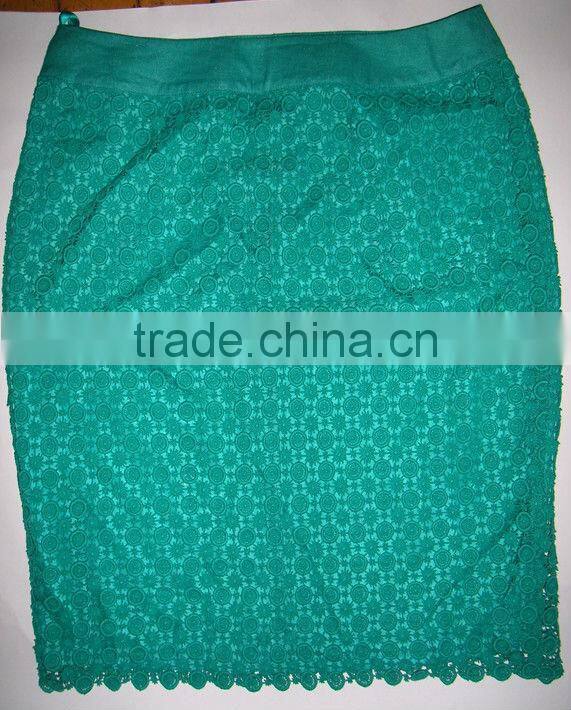 cotton lace skirt poly lining fashion colors sexy skirt