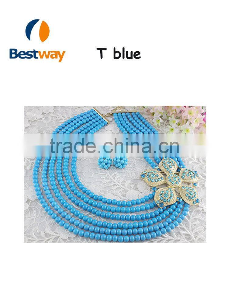 Bestway bead jewelry wholesale BJ0010 2015 african bead jewelleri set