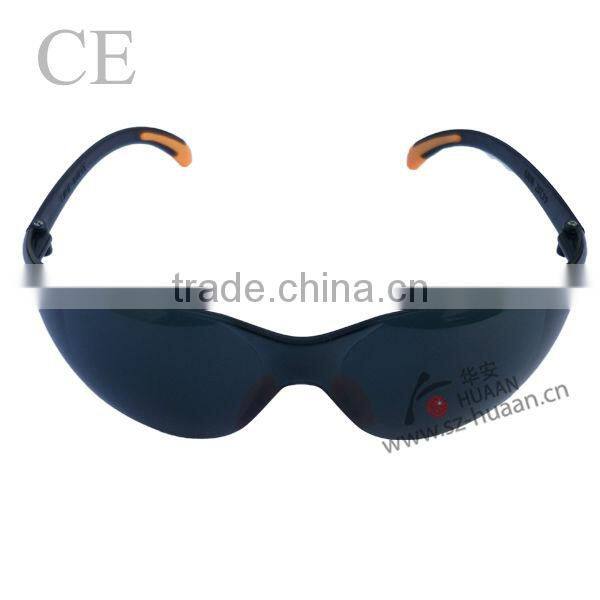 Adjustable temple anti-impact PC glasses wide side shield