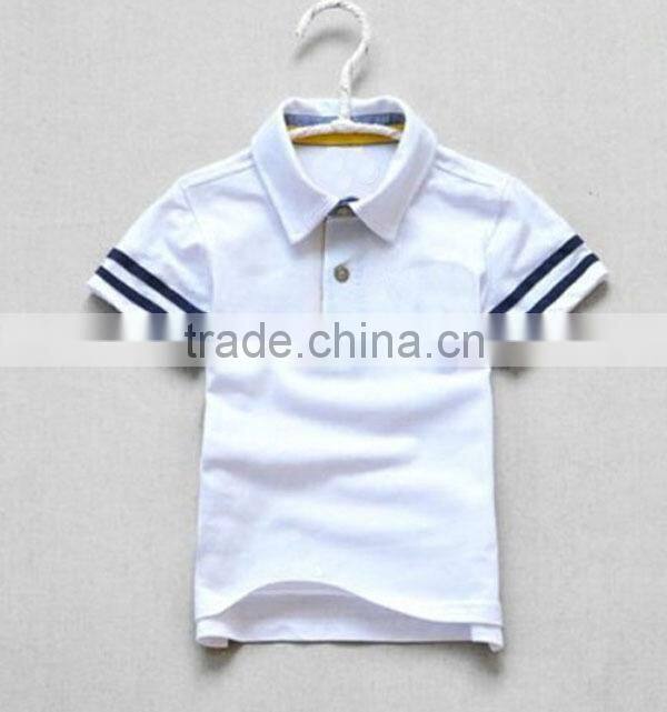 Cheap price kids white polo t-shirt wholesale