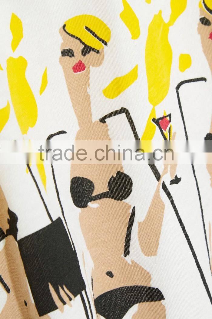Latest design bulk t shirt printing with beach girls
