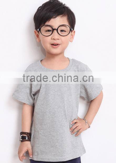 Fashion custom blank kids plain round neck short sleeve multi-color t shirts wholesale china supplier
