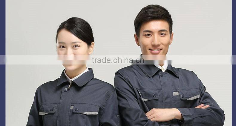 Juqian quality work cloth manufacturer China breathable gray blue unisex workwear uniform industrial uniform