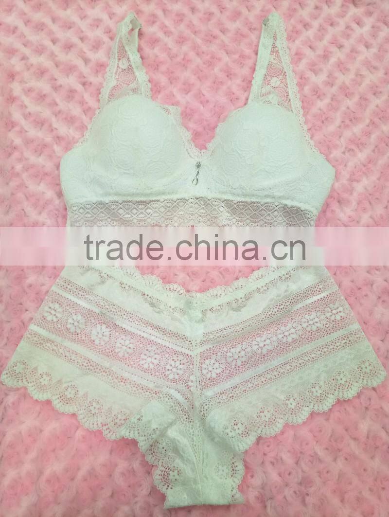 New arrival Lingerie Sexy hot Women lace bra panty set