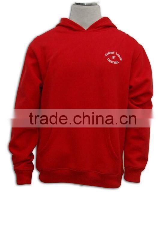 Lastest product best price full printing plain red pullover hoodie