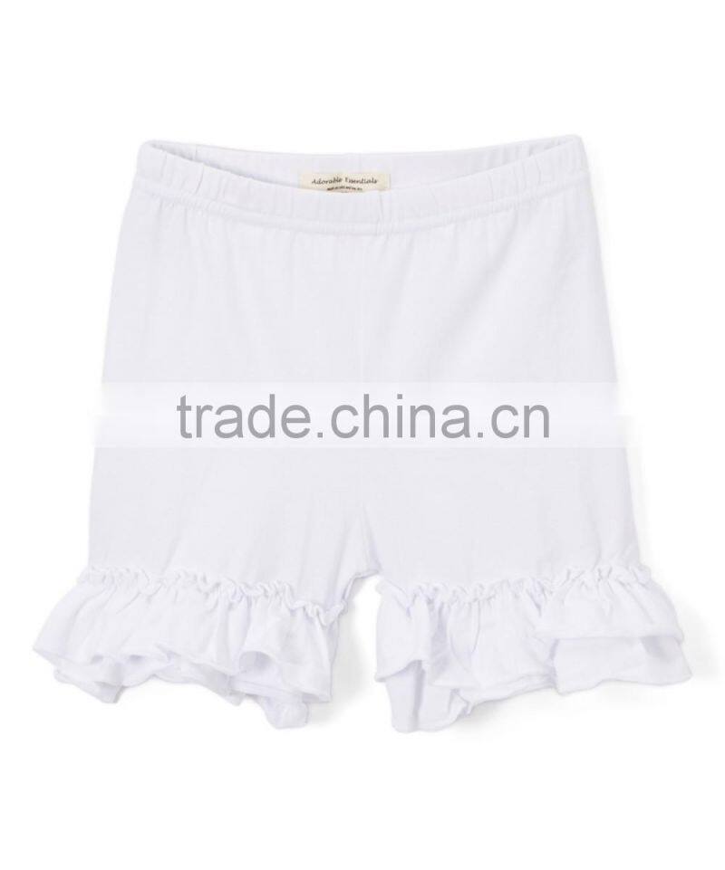 hot sale custom candy color girls ruffle shorts cute kids ruffle pants wholesale children's clothing