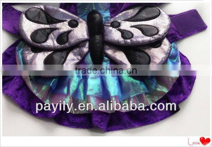 Factory R & D dense velvet dog clothes with butterfly wings small dog clothes
