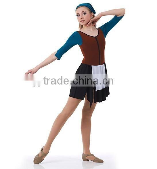 2016 - adult servant character Matte leotard apron and skirt servant costumes