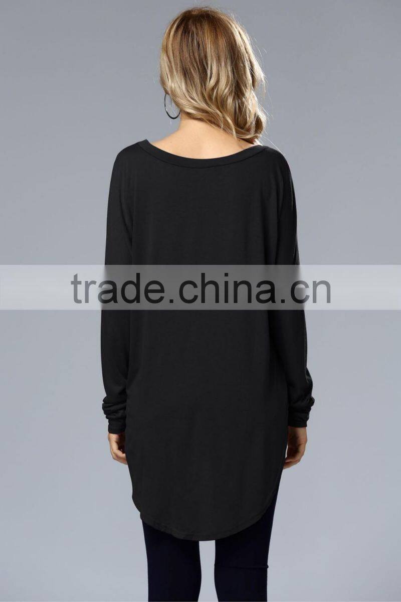 Factory direct soft long sleeve large size old fashion blouse for wholesale 2017