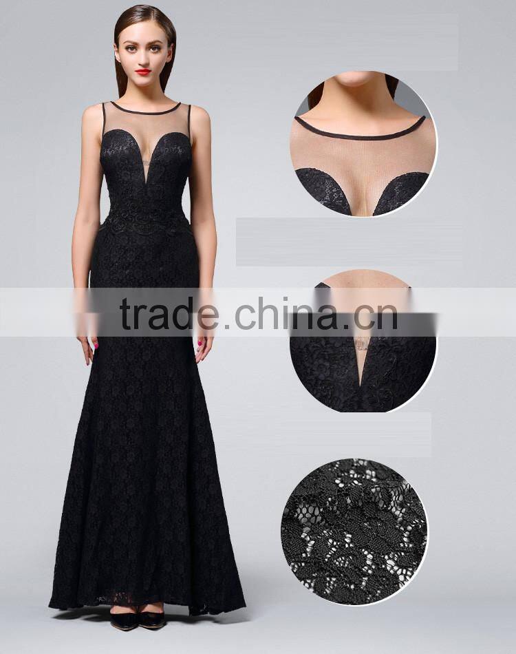 Women Lace sexy party dresses long maxi body con lady's prom dress for wholesale