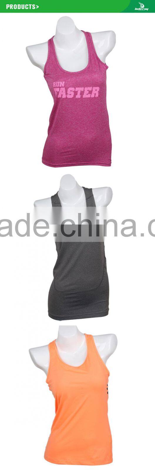 Custom sport/gym/running/yoga dry fit tank top,women sexy clothing sleevless latest vest top with low MOQ