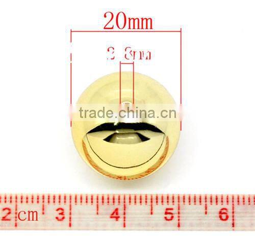 Gold Plated Acrylic Round Christmas Beads 20mm