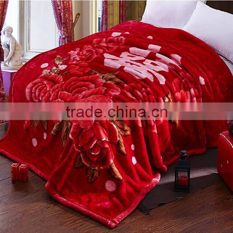 new designs printing raschel blanket softly mink china manufacturer