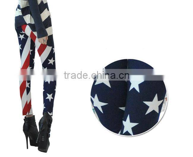 hot selling stars stripes american flag leggings woman skinny leggings fashion 2014