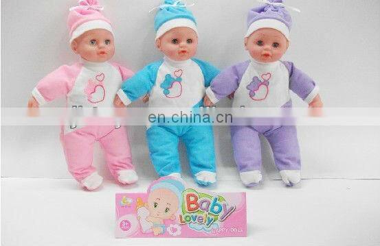14" cheap baby dolls lovelly IC baby with costume