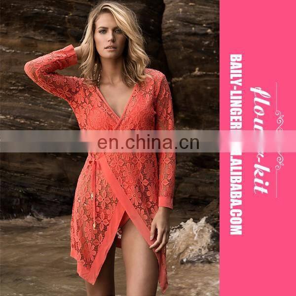 Top Quality Women Sexy Crochet Cover Up Tunic Lace Beach Dress