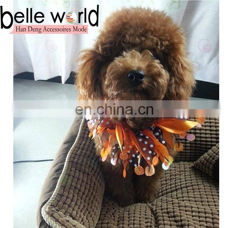 DIY Christmas Pet Accessory Santa White Tulle Dog Collar With Deer