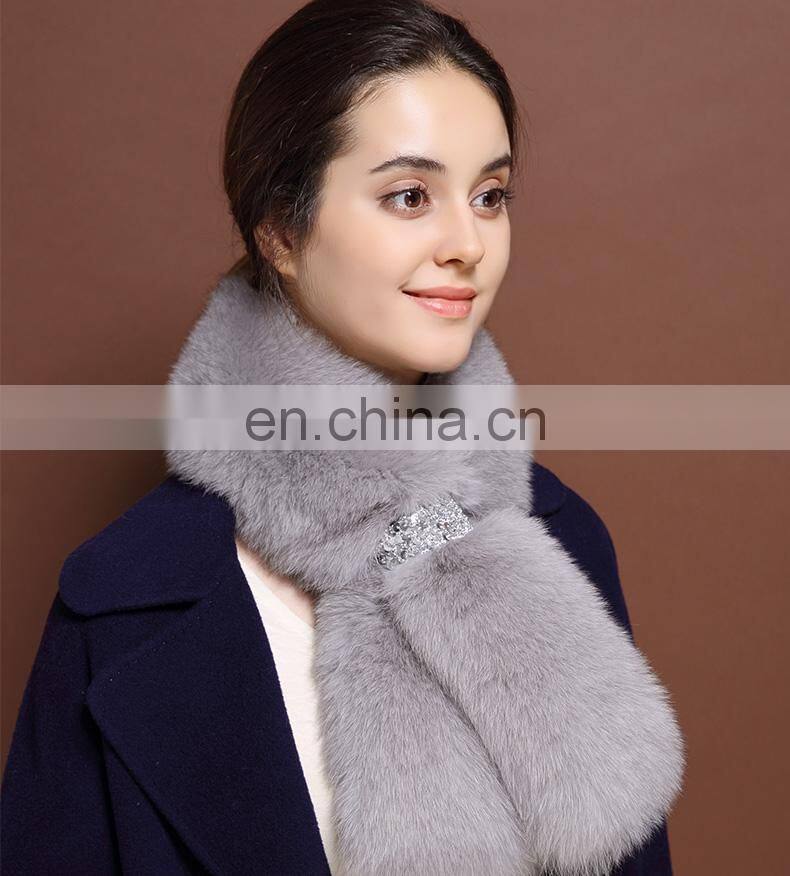 Hot Selling Popular Scarf Factory Price High Quality Genuine Fox Fur Shawl Fur