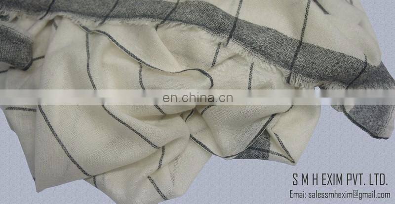 Pashmina shawls with strip