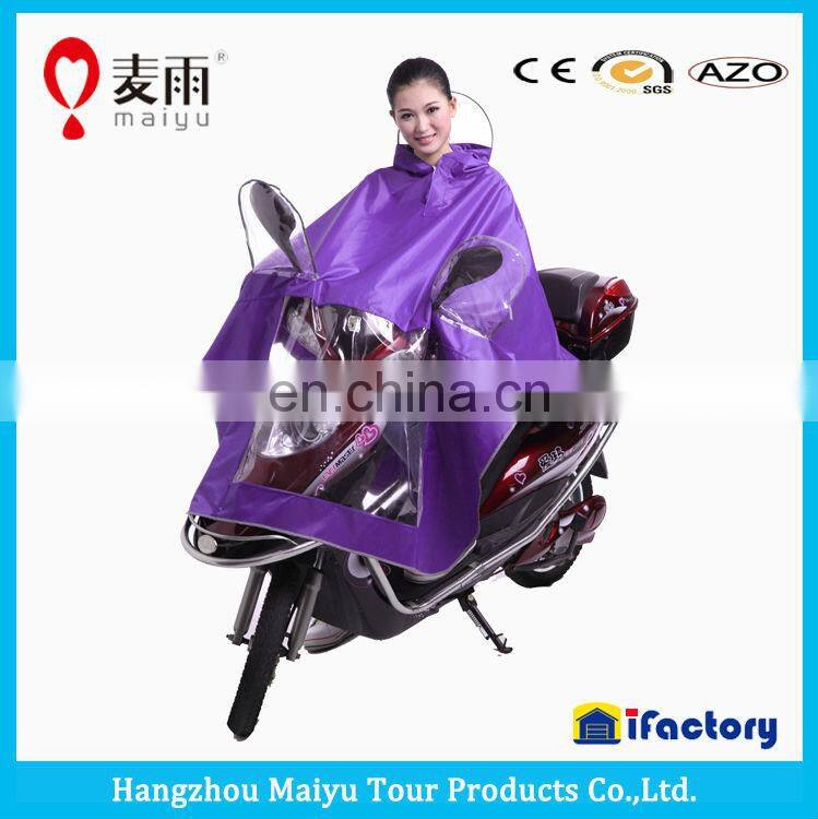 Maiyu waterproof pvc rain poncho for scooters