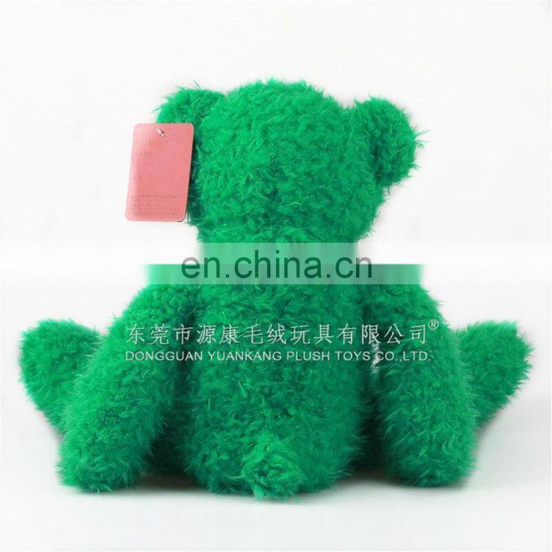 Soft cotton filled 30cm custom personalized green teddy stuffed bear