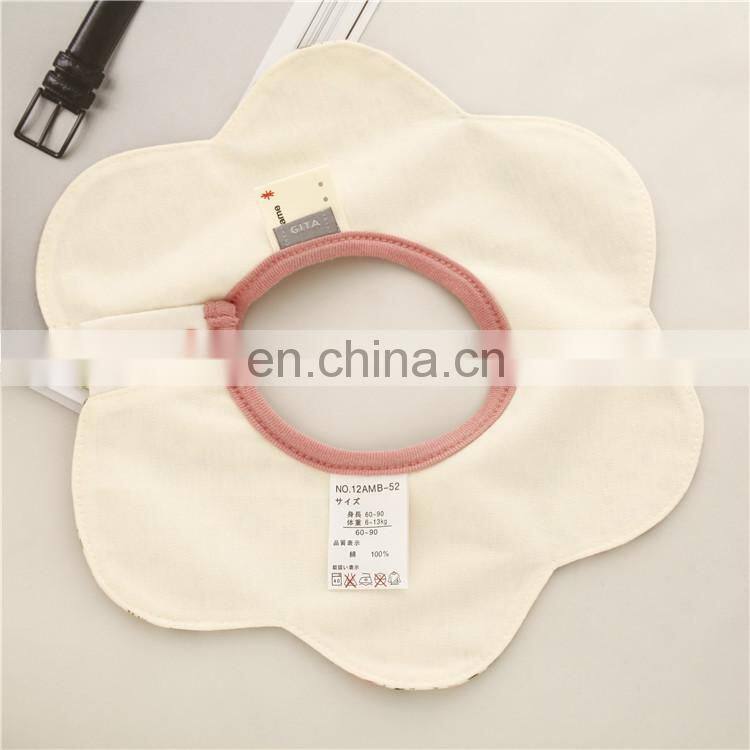 Wholesale price bandana bib cute flower shape cotton soft bandana bib