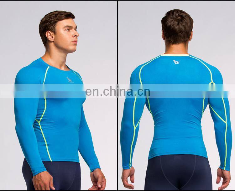 Pro Men Compression Long-sleeve Shirts Custom Brand Logo For Running Fitness Wear Wholesale