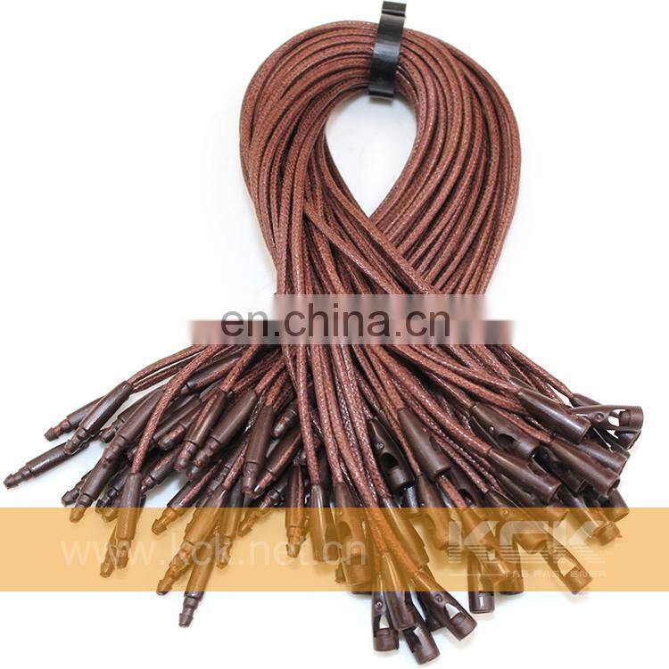 KCK Garment Tags, String Loop Lock waxed rope