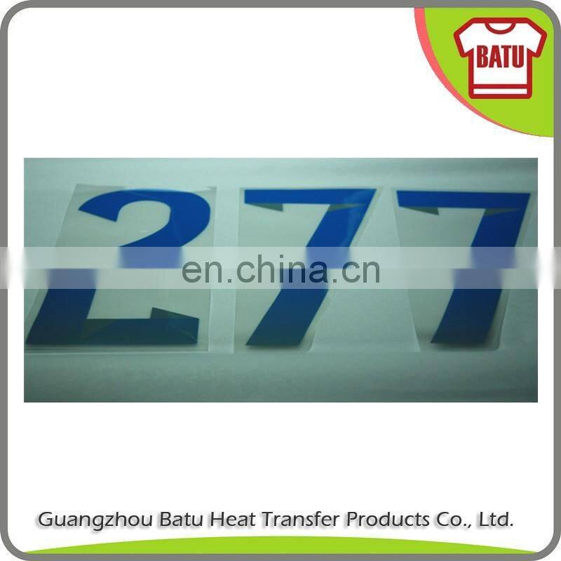 custom soccer heat transfer numbers,heat transfer letters and numbers,sport numbers heat transfer printing