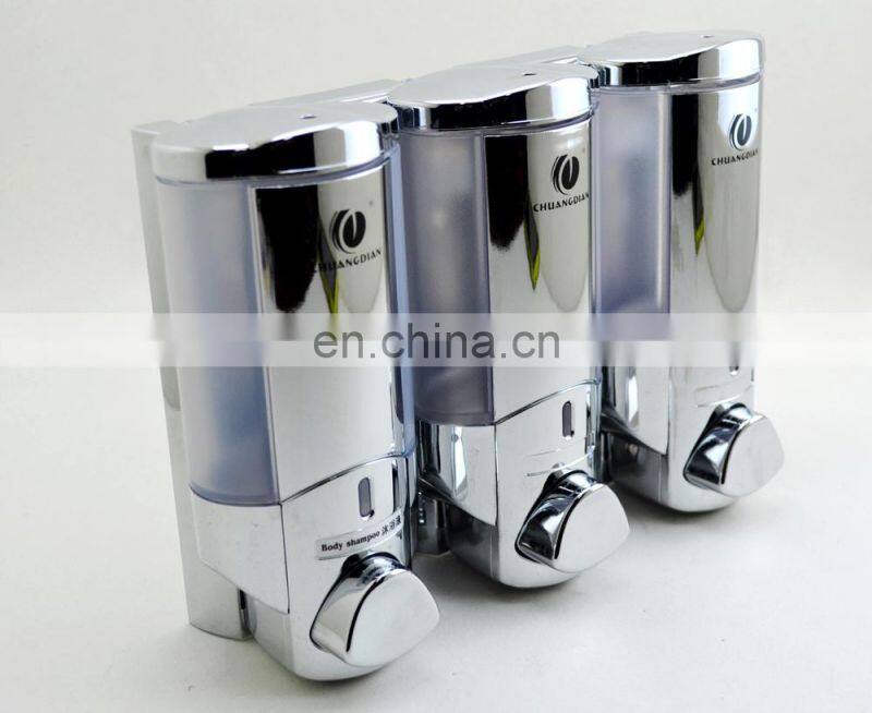 200*3ml Wall Mounted Hotel Three Chamber Shower Soap ContainerCD-3016C