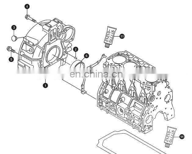 129955-01600 flywheel housing diesel engine parts