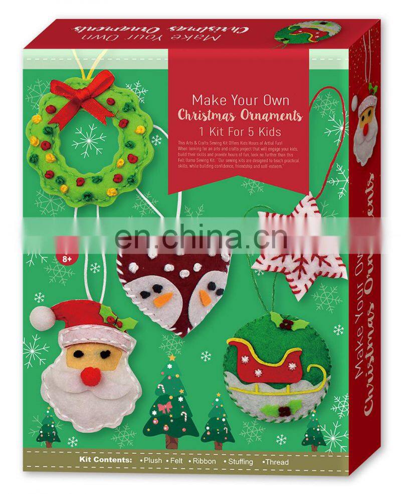Handmade sew  kit educational diy Toy Christmas  Ornaments For Kids
