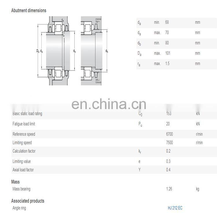 Supplying cylindrical roller bearing NSK NJ2212 EM ECM