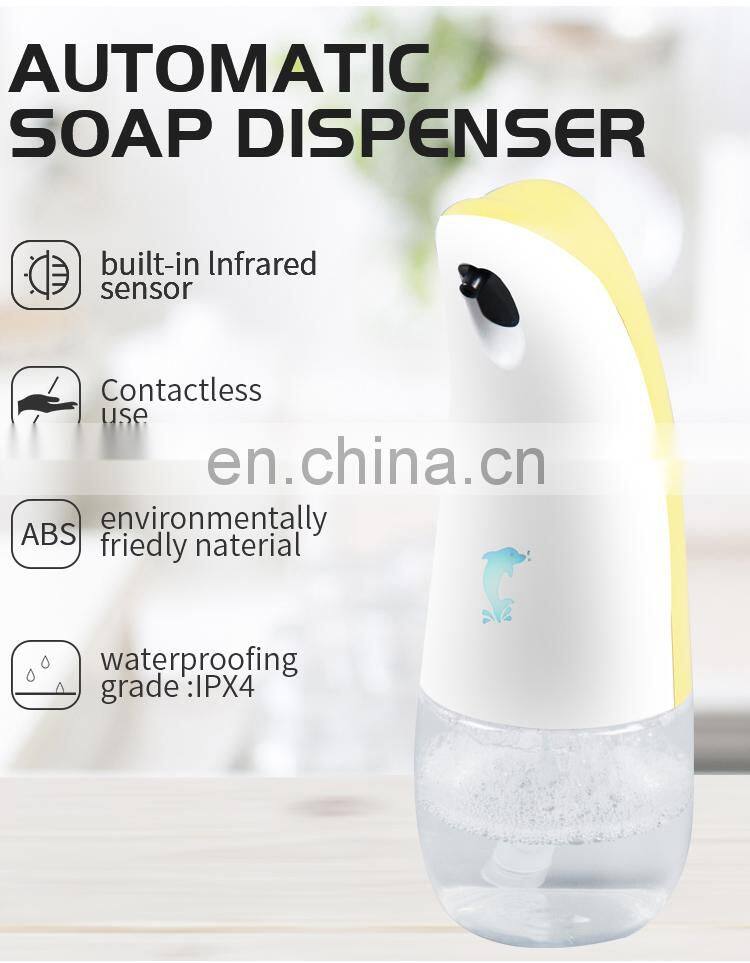 3 years warranty IPX4 kid using dolphin sharp atumomatic soap foam dispenser