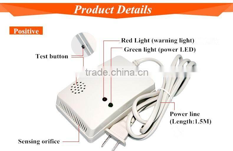 CE RoHS Supper quality guaranteed gas Detector Gas Sensor monitor Alarm for Home Security Safety