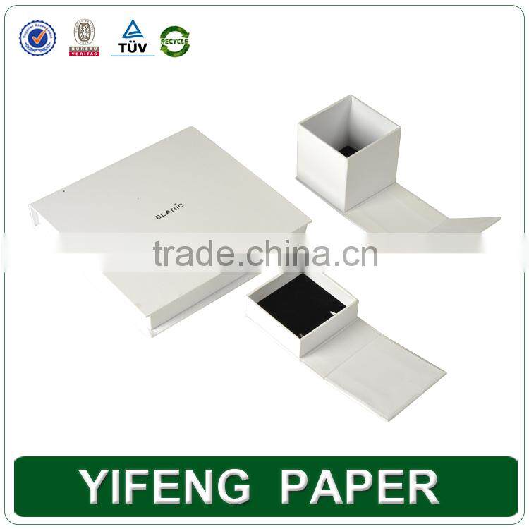 Guangzhou Factory Luxury Necklace Jewelry Packaging Paper white square cardboard box