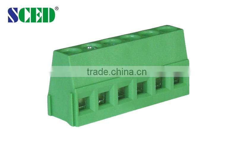 Pitch 5.08mm 300V 10A Slot screw bent pin PCB Terminal blocks