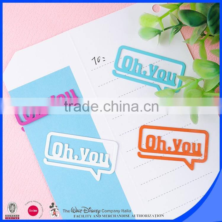 Custom design colorful korean paper bookmark