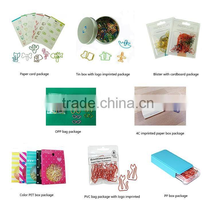 Hot metal paper clips bookmarks bow shape promotional gifts
