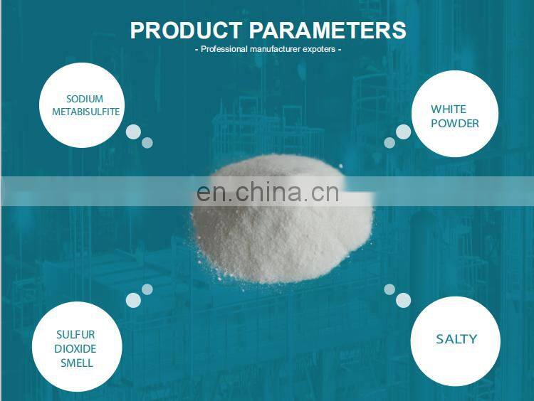Sodium metabisulfite 98% min sodium metabisulphite