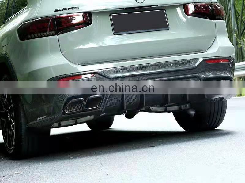 Runde Carbon Fiber For Mercedes-Benz GLB X247 Body Kit Front Lip Rear Lip Hood Cover Grille Exhaust Wind Knife Mirror Shell
